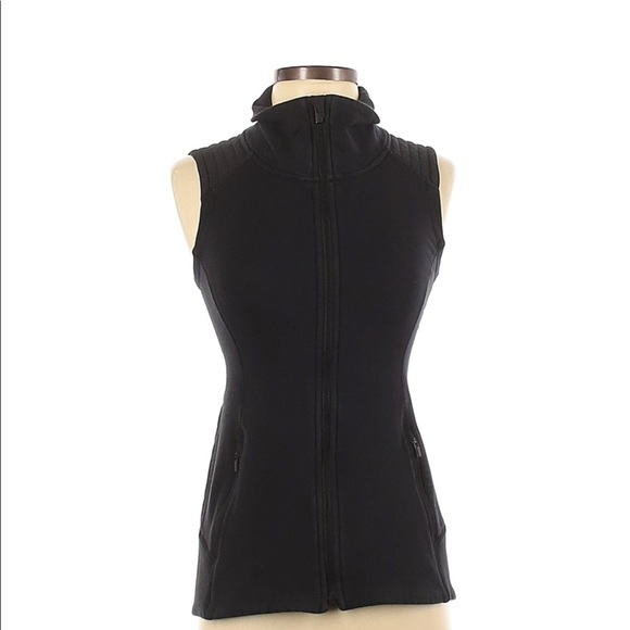 Athleta Black Fitted Vest Full Zip (S) - Picture 3 of 16